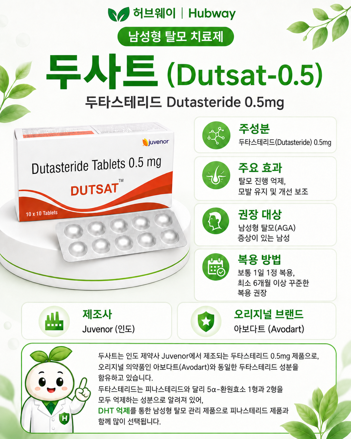 두사트 (두타스테리드 dutasteride 0.5mg)
